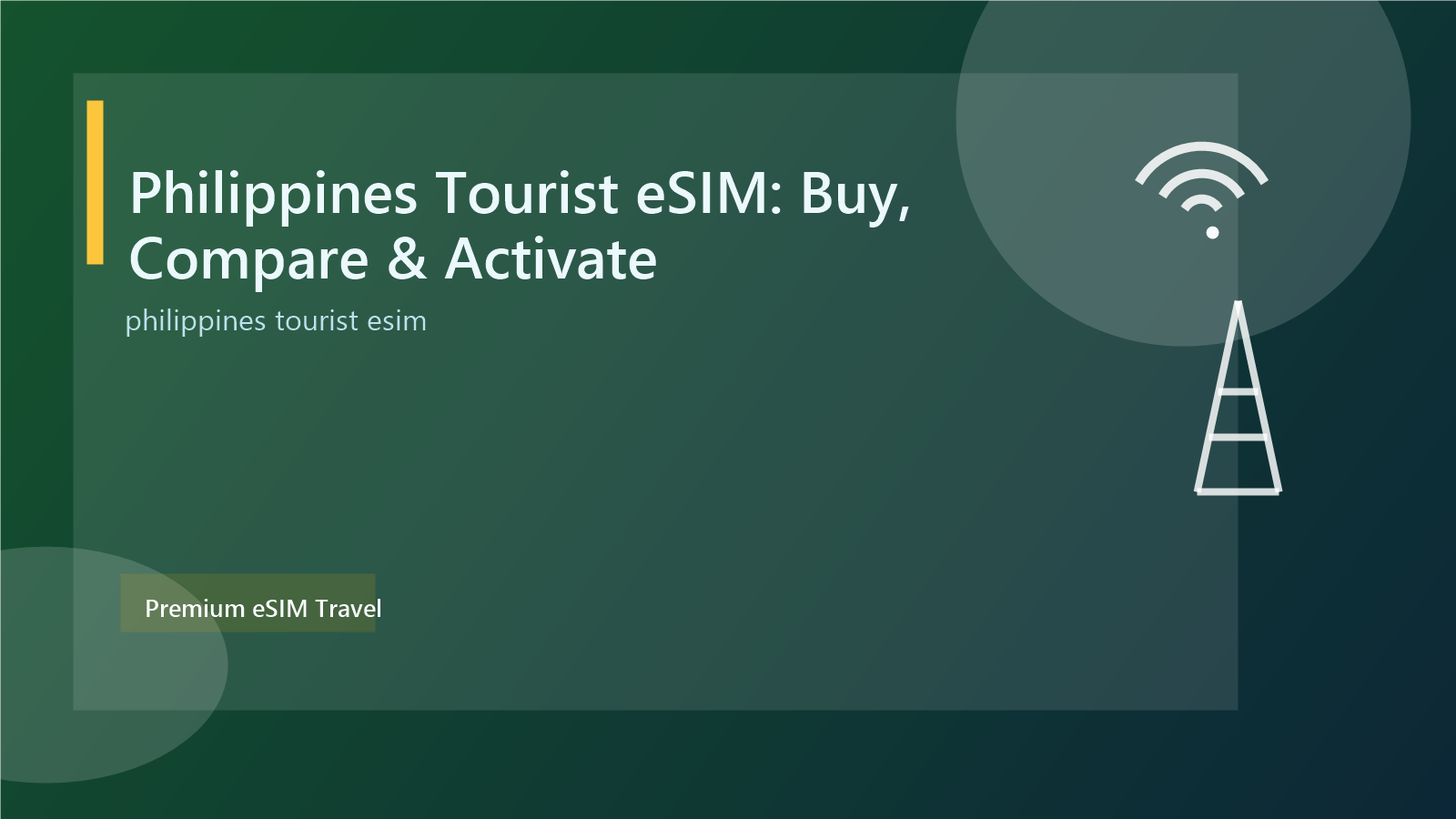 Philippines Tourist eSIM: Buy, Compare & Activate